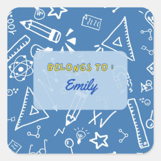 Pertenece a - pegatinas escolares personalizados