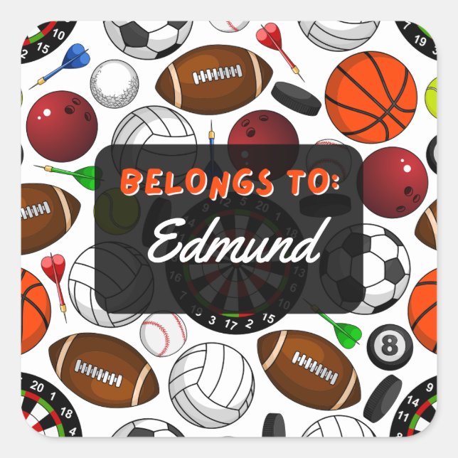 PERTENECE Personalizada A Pegatina Deportivo (Anverso)