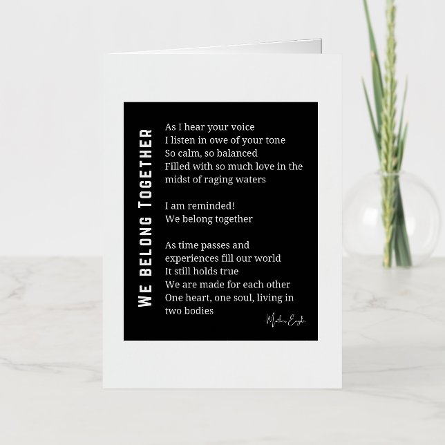 Pertenecemos juntos el poema del amor (Anverso)