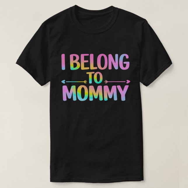 Pertenezco a mamá - camiseta con diseño de bebé li (Diseño del anverso)