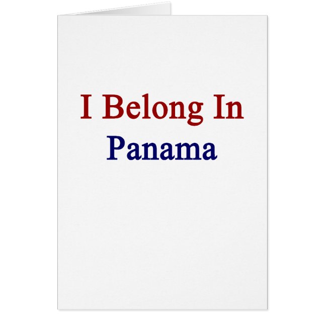 Pertenezco en Panamá (Frente)