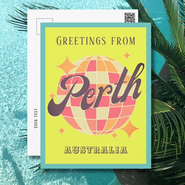 Perth Australia colorida tarjeta de bienvenida (Subido por el creador)