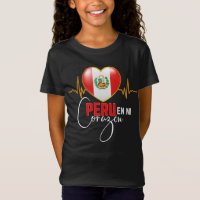 Perú en mi Corazón Camiseta del Orgullo Peruano