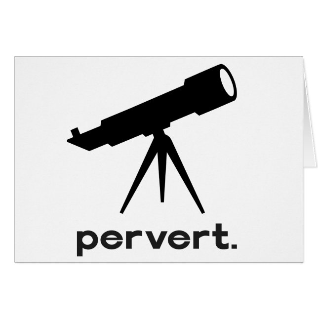 Pervertido con telescopio divertida parodia humor (Anverso (Horizontal))