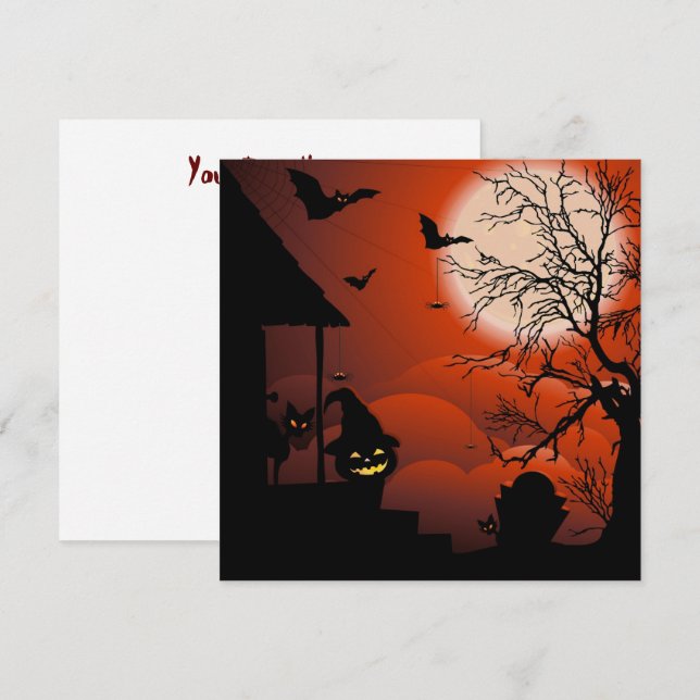 Pesadilla de la luna sangrienta de Halloween (Anverso / Reverso)