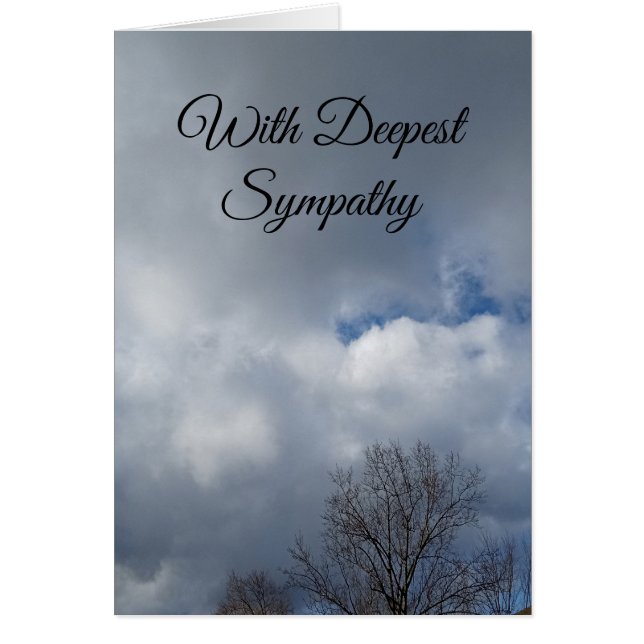 Pésame con cielo nublado de tormenta. (Frente)