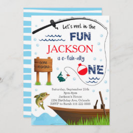 Pesca 1er cumpleaños O-Fish-Ally Una invitación