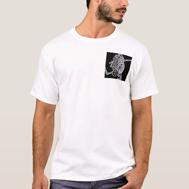 Pesca, camiseta del bolsillo (Anverso)