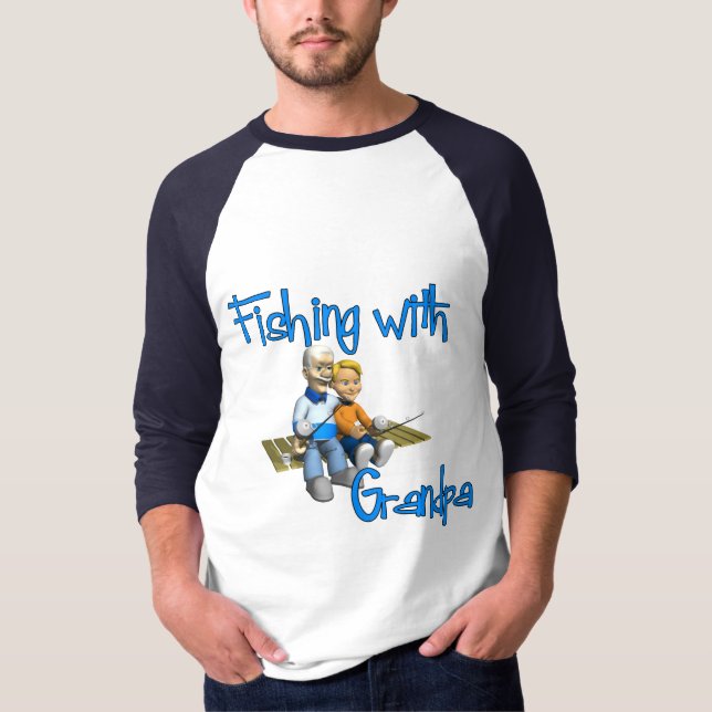 Pesca con camiseta de pesca del abuelo (Anverso)