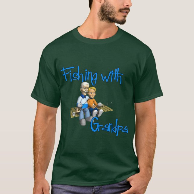 Pesca con camiseta de pesca del abuelo (Anverso)