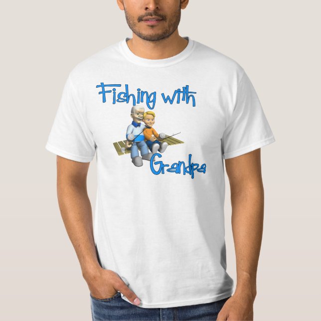 Pesca con camiseta de pesca del abuelo (Anverso)