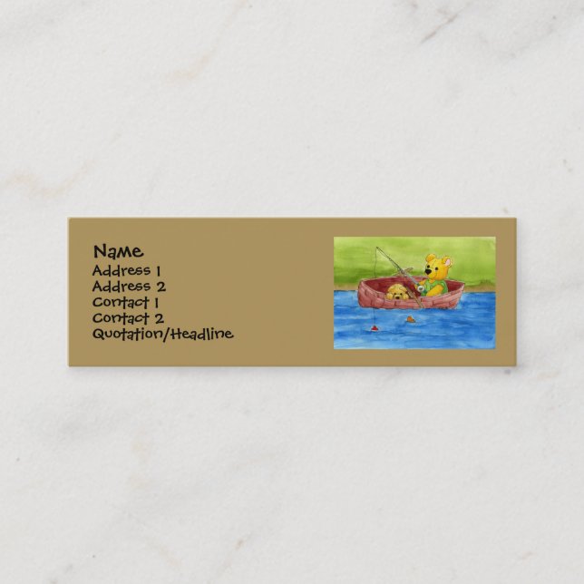 Pesca con tarjeta del perfil del papá (Anverso)