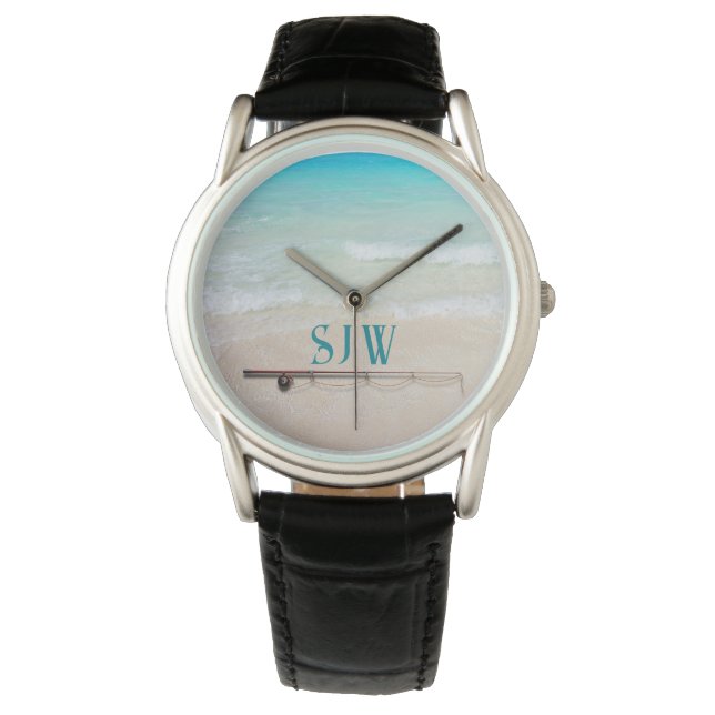 Pesca de agua salada oceánica Monogramada reloj ma (Anverso)