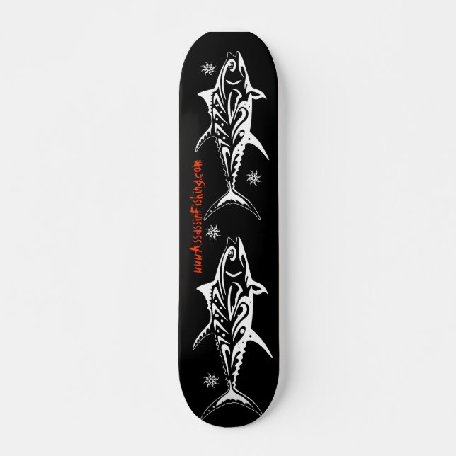 Pesca de asesinos - Skateboard tribal negro (Anverso )