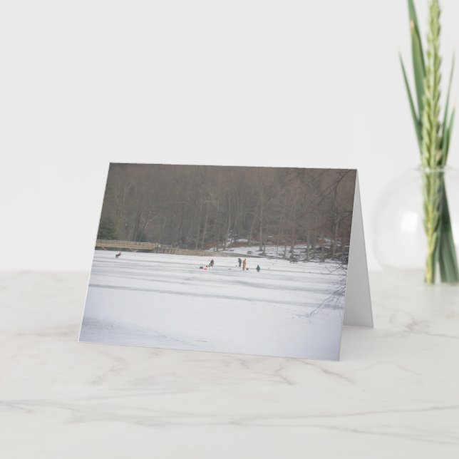 Pesca de hielo en tarjeta de reserva de Green Lane (Anverso)