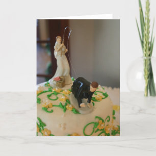 Pesca de la novia para la invitación de boda única