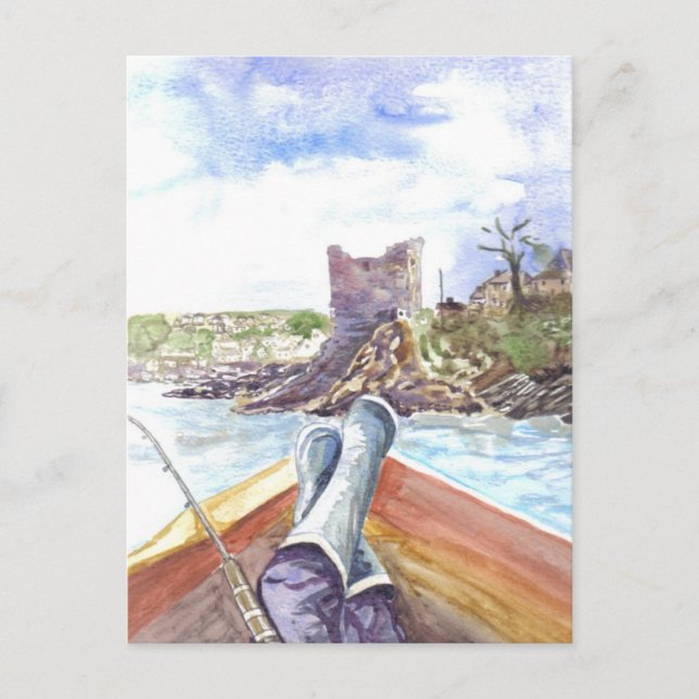 Pesca de la postal polaca (Anverso)