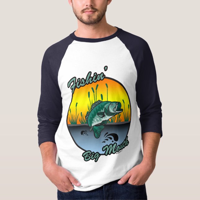 Pesca de los grandes Camisetas de la pesca de la b (Anverso)