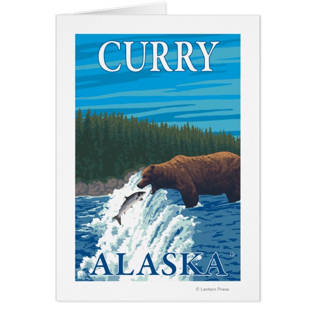 Pesca de oso en río - Curry, Alaska (Frente)