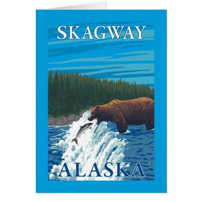 Pesca de oso en río - Skagway, Alaska (Frente)