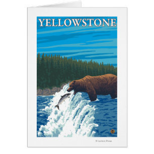 Pesca de oso en río - Yellowstone National