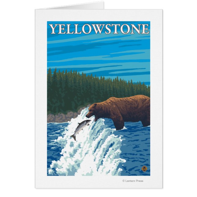 Pesca de oso en río - Yellowstone National (Frente)