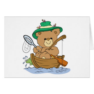 Pesca de oso lindo en barco
