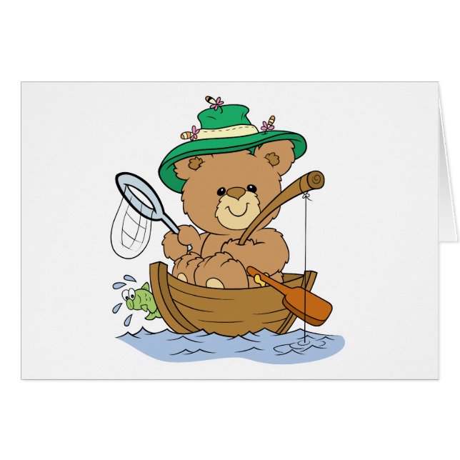 Pesca de oso lindo en barco (Anverso (Horizontal))