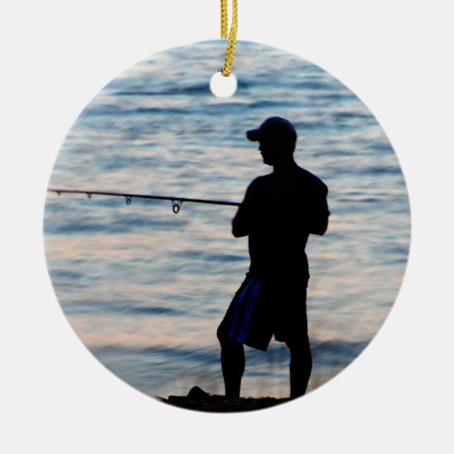 Pesca De Surf En El Ornamento De Dusk 6 (Frente)