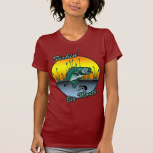 Pesca del camisetas grande de la pesca de la boca