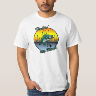 Pesca del camisetas grande de la pesca de la boca