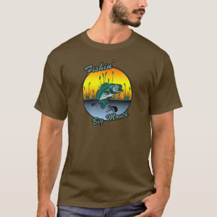 Pesca del camisetas grande de la pesca de la boca