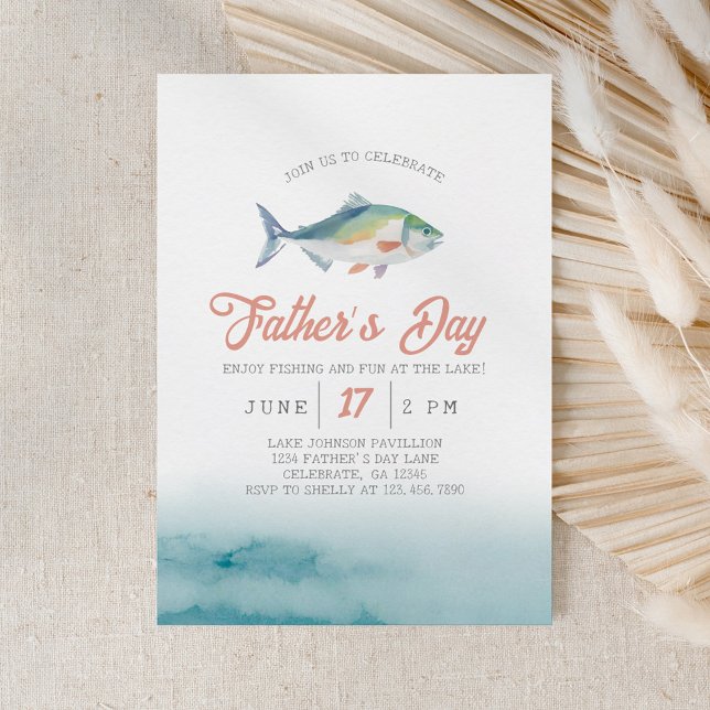 Pesca del Día del Padre en la invitación al lago (Subido por el creador)