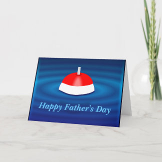 Pesca del flotador, tarjeta del día de padre