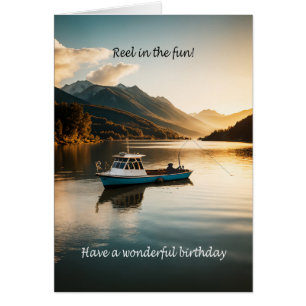 Pesca desde el cumpleaños de un barco