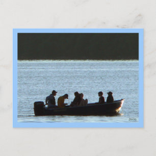 Pesca en la postal del atardecer