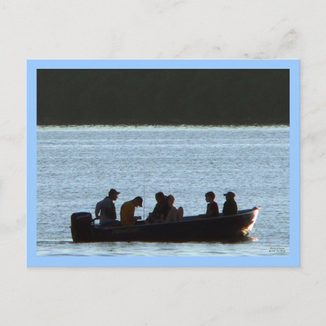 Pesca en la postal del atardecer (Anverso)