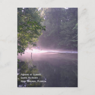 Pesca en la postal del atardecer