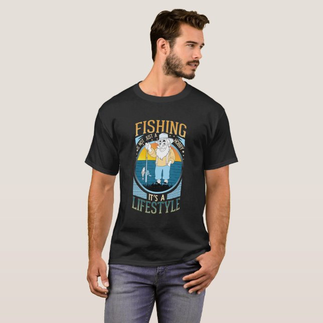 Pesca Es un diseño de camisetas de estilo de vida (Anverso completo)