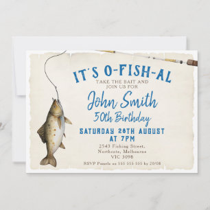 Pesca: Invitación al cumpleaños de adultos O-fish-