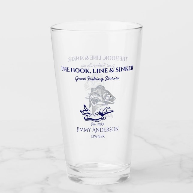 Pesca Pescador Drinkware Pint Beer Glass (Anverso)