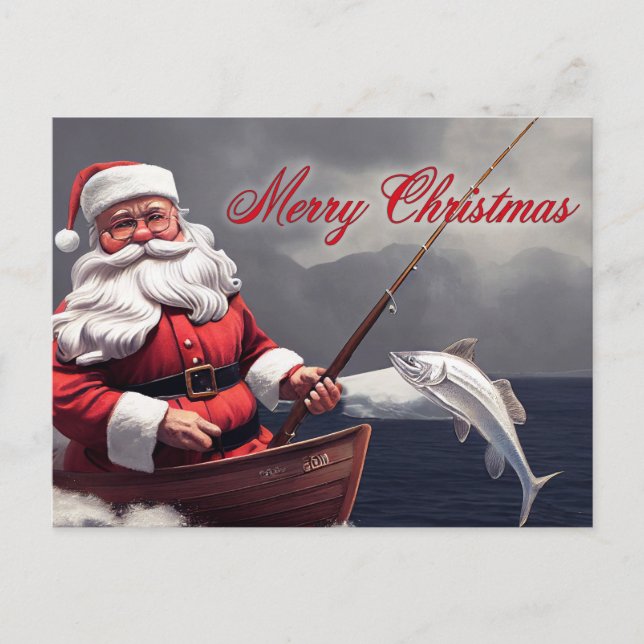 Pesca Santa Cláusula Feliz Navidad (Anverso)