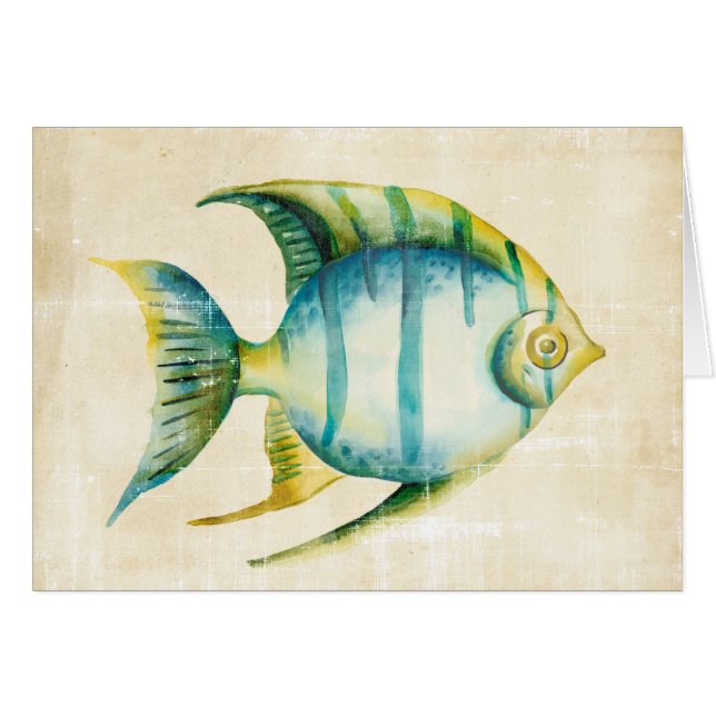 Pescado acuario azul y amarillo (Anverso (Horizontal))