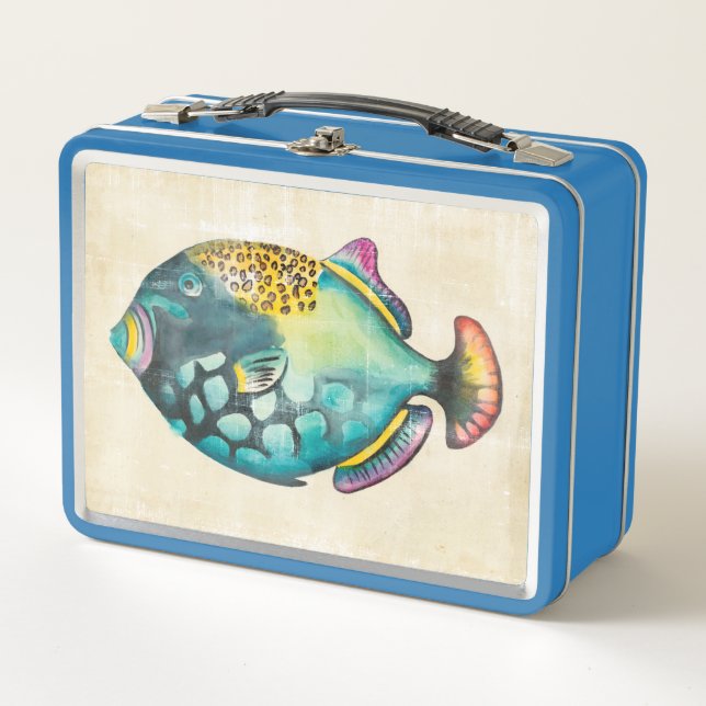 Pescado acuario azul y púrpura (Anverso)