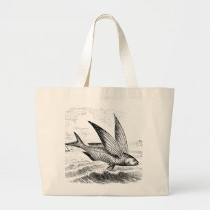 Pescado antiguo volador en la bolsa de Tote