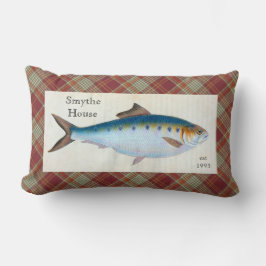 Pescado azul de Haddock Cojín decorativo Tartán Lu