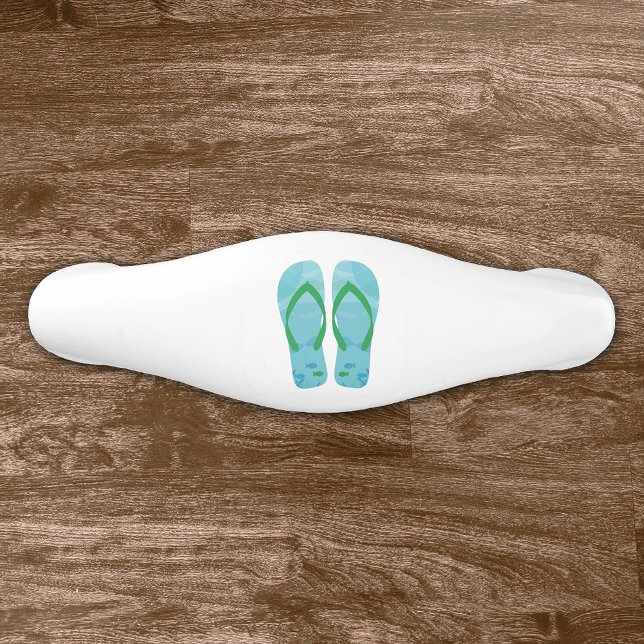 Pescado Azul Verano Playa Flip Flops Pomo de Puert (Subido por el creador)