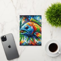 Pescado colorido abstracto