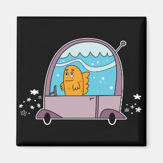 Pescado conduciendo un auto - imán