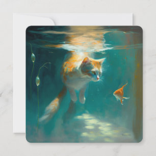 Pescado de gatos bajo el agua - TARJETA